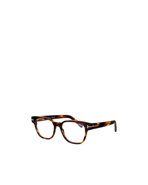 Tom Ford White Eyewear Square Frame Glasses for men