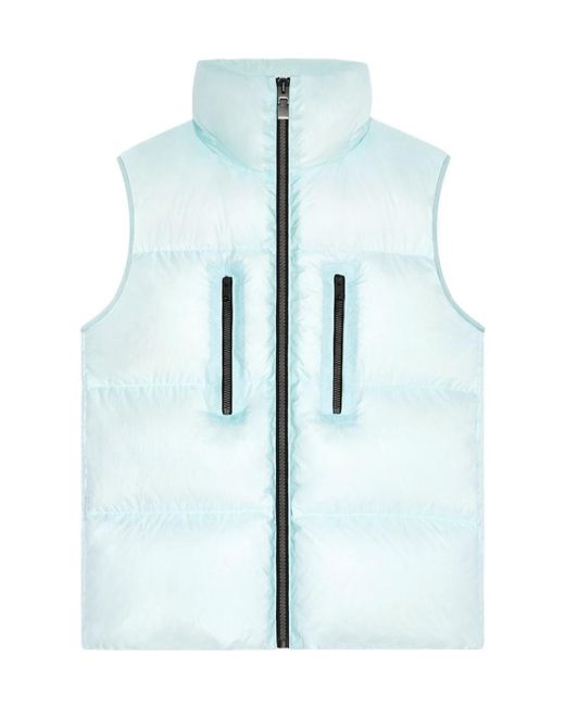Givenchy Blue Embroidered Sleeveless Down Vest for men