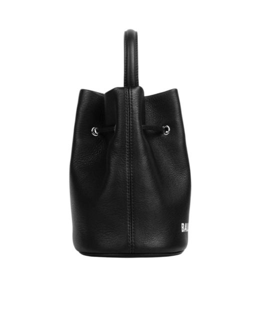 Balenciaga Black Everyday Xs Drawstring Bucket Bag