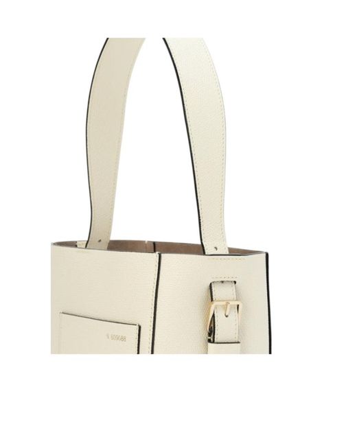 Valextra Natural Open Top Mini Bucket Bag