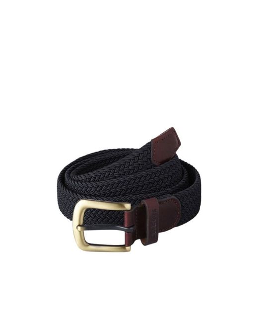 Barbour Black Logo Belt for men