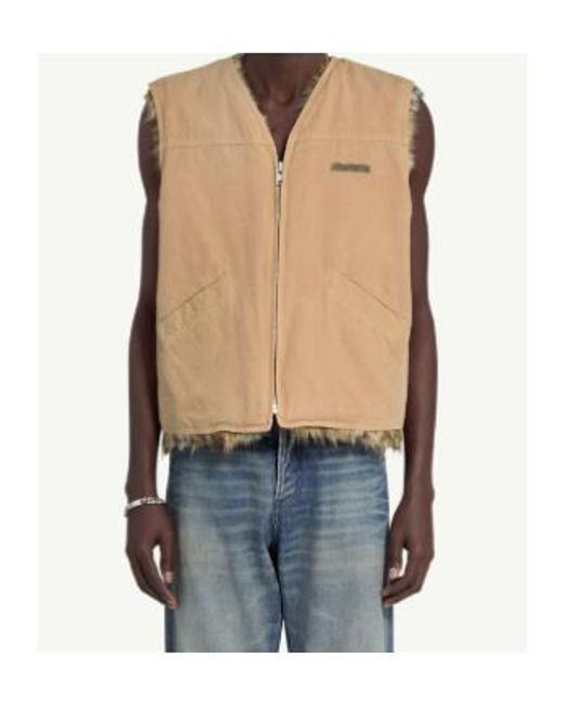 MM6 by Maison Margiela Natural Sleeveless Jacket for men