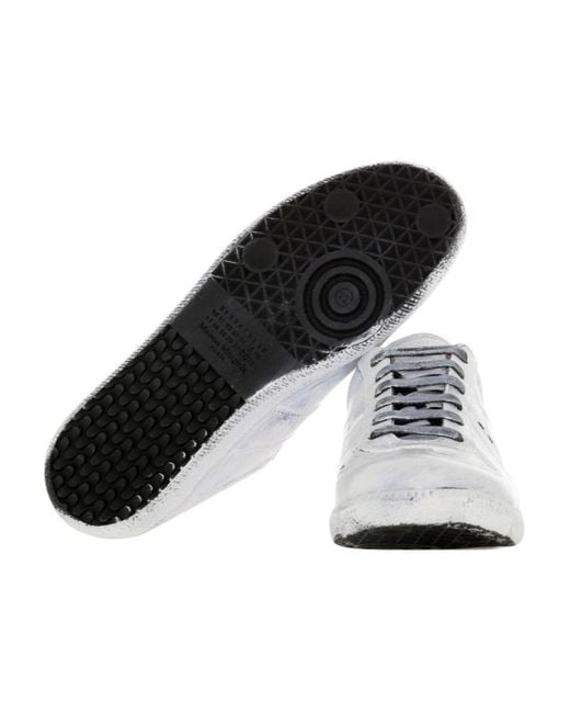 Maison Margiela White Replica Paint Effect Sneakers for men