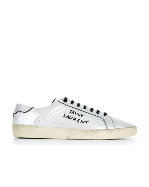 Saint Laurent White Court Classic Sl/06 Low-Top Sneakers for men