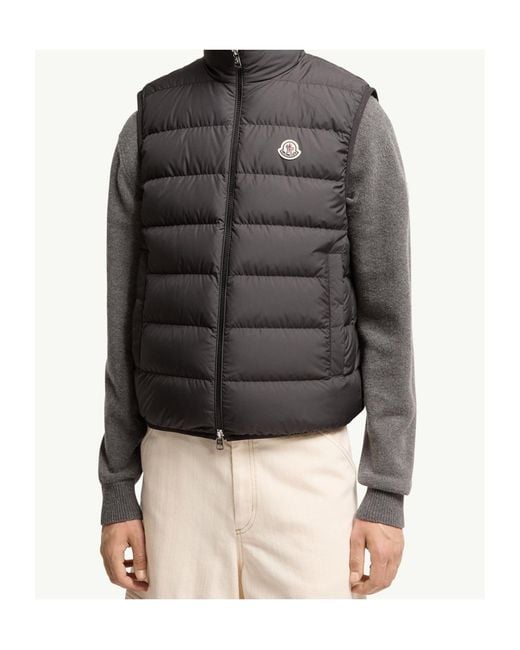 Moncler Gray Contrin Down Vest for men