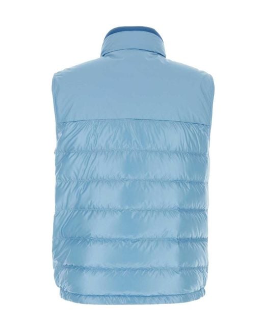 Moncler Blue Logo Patch Zip-Up Vest for men