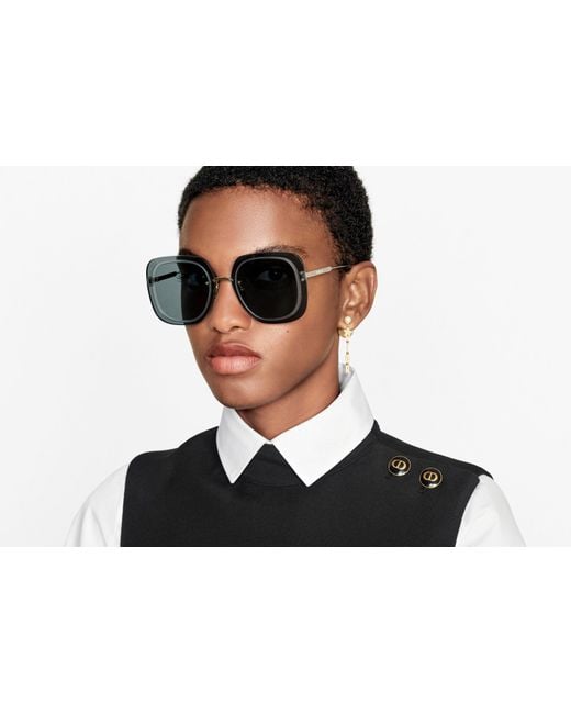 Dior Blue Geometric Frame Sunglasses