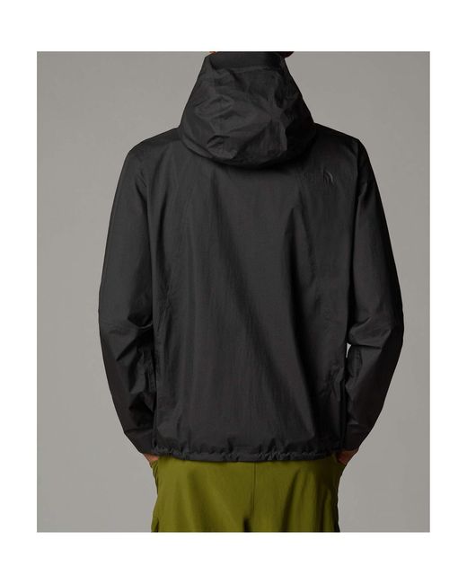 The North Face Black Logo Printed Zipped Rain Jacket for men