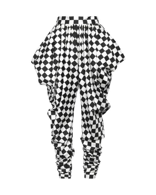 Dolce & Gabbana Black Plaid Casual Pants