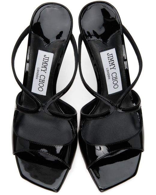 Jimmy Choo Black Anise Cut-Out Detail Heeled Sandals