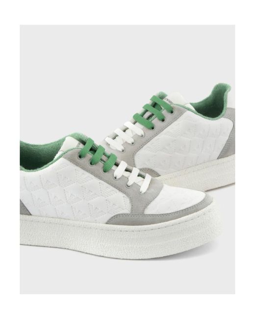 Emporio Armani Multicolor Lace-Up Low-Top Sneakers for men