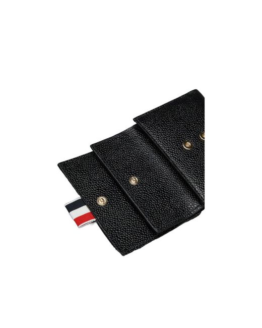 Thom Browne Black Rwb Stripe Folded Wallet for men