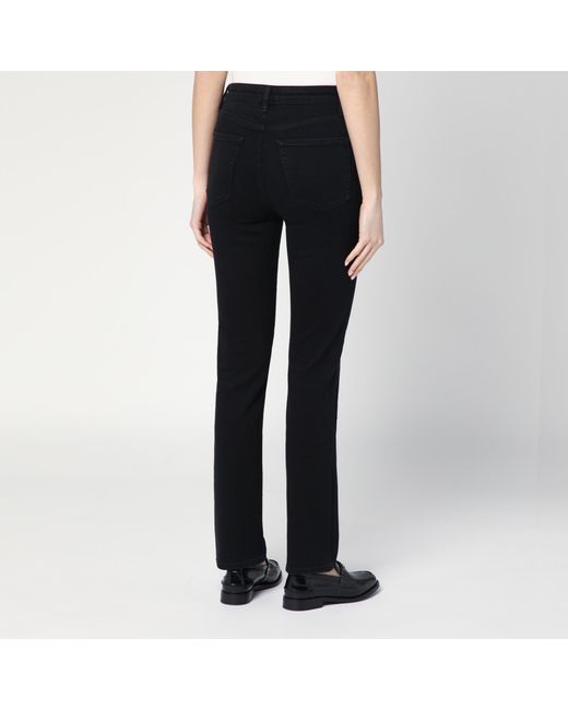 FRAME Black Denim Trousers With Belt Loops