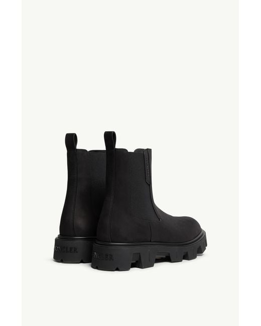 Moncler Black Peak City Chelsea Ankle Boots for men