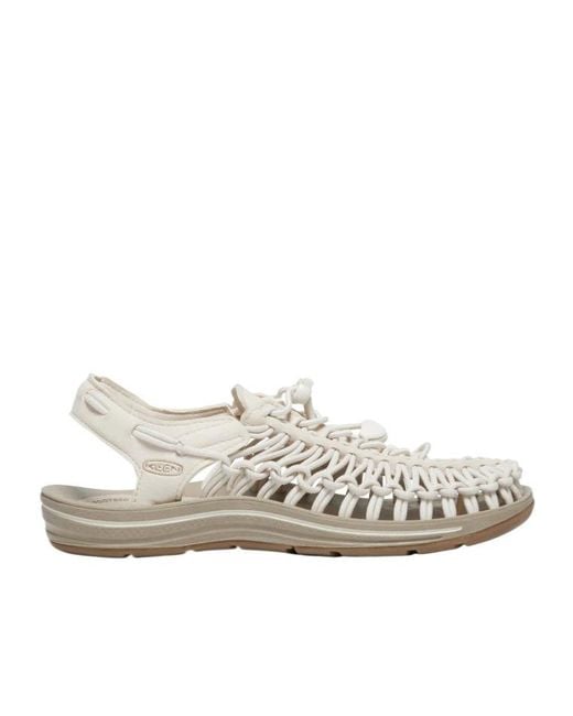 Keen White Uneek Woven Sneakers