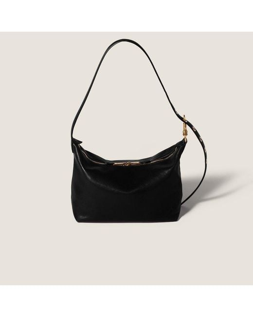 Miu Miu Black Spirit Nappa Leather Bag