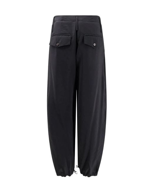 Alysi Blue Drawstring Hem Cargo Pants