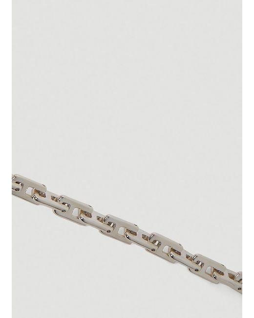 Ambush Metallic A-Chain Logo Engraved Necklace for men