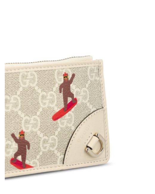 Gucci White Printed Gg Key Case