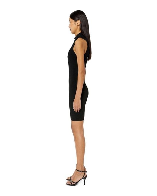 DIESEL Blue M-Onerva Logo-Plaque Dress