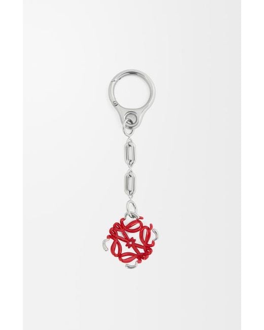 Loewe White Scarabee Anagram Bag Charm