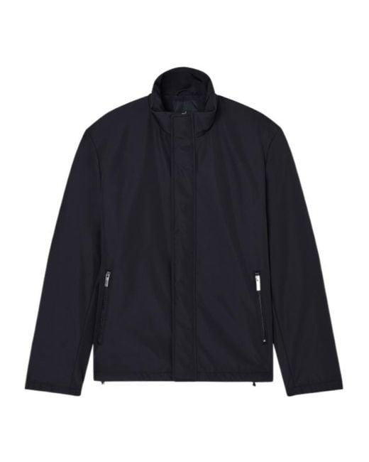 ARMANI EXCHANGE Blue Full Zip Jacket With Pockets for men
