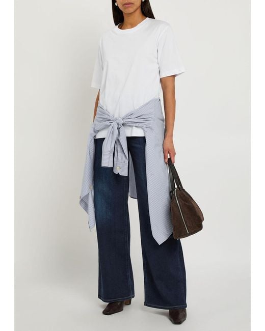 Citizens of Humanity Blue Lyra Wide-Leg Jeans
