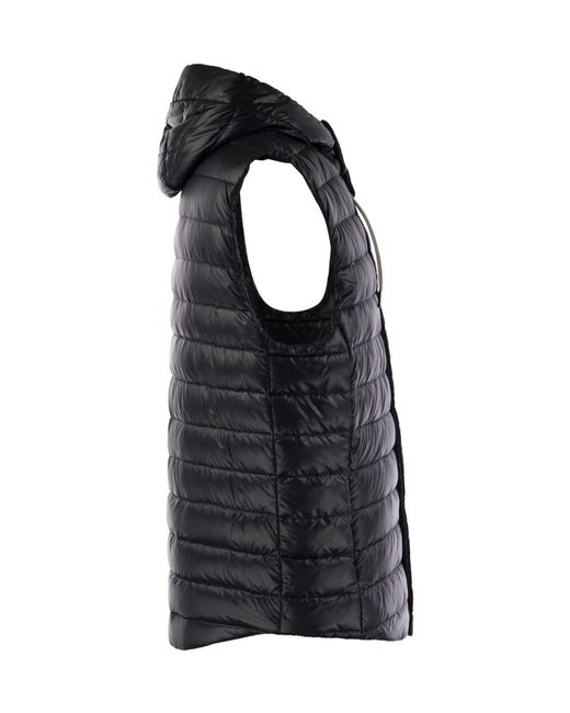 Herno Black Sleeveless Hooded Down Jacket for men