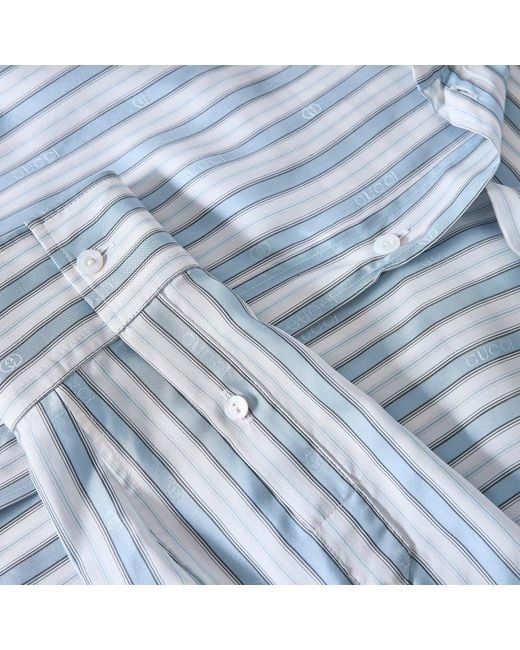 Gucci Blue Simple Short-Sleeved Shirt