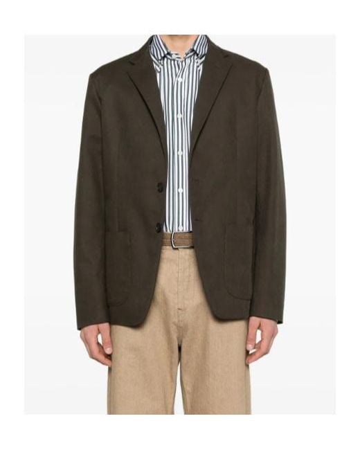 Herno Green Patch-Pocket Blazer for men