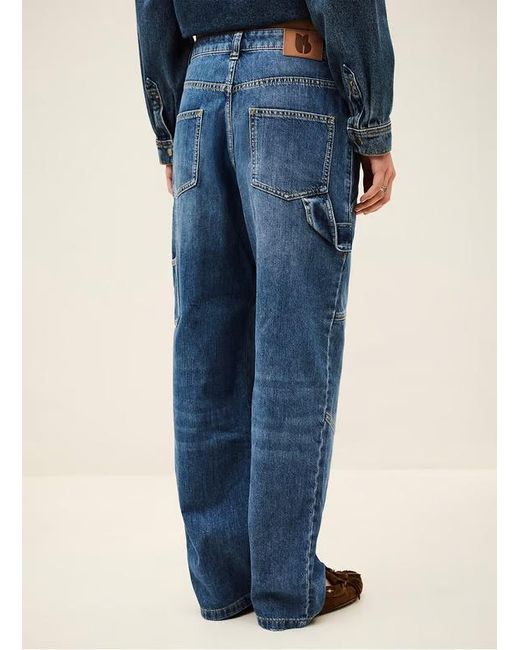 Ba&sh Blue Moyce Patch-Pocket Jeans