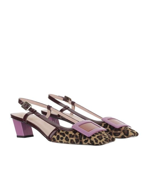 Roger Vivier Brown Belle Vivier Slingback Pumps