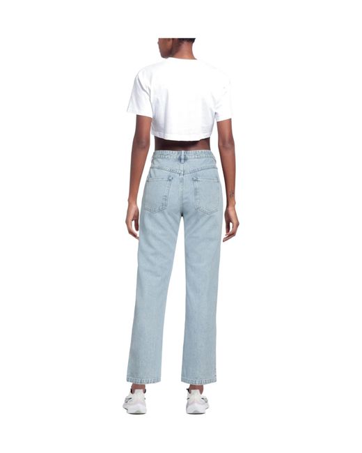 Isabel Marant Blue Light-Colored Straight-Leg Jeans