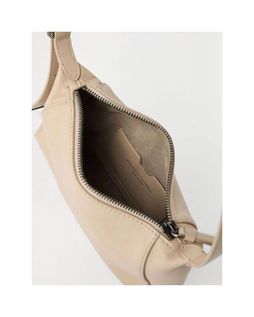 Brunello Cucinelli Natural Classic Shoulder Bag