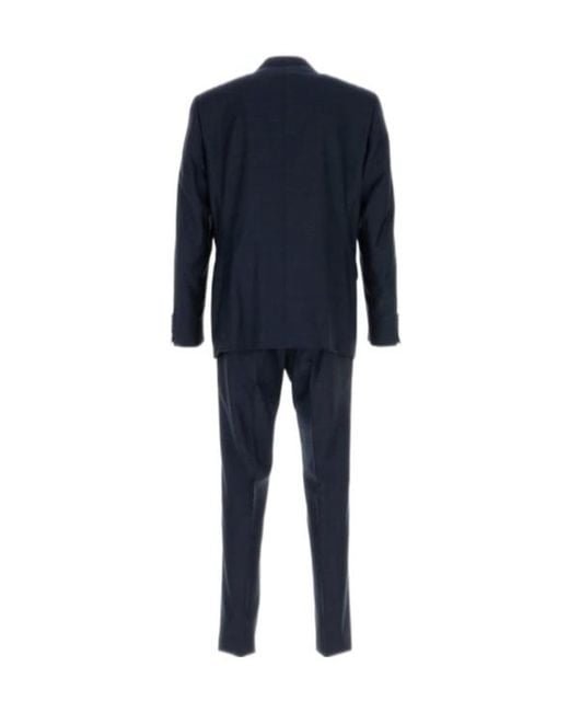 Canali Blue Two-Button Wool Suit for men