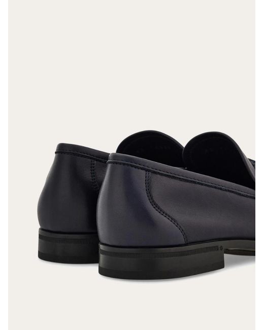 Ferragamo Black Gancini Ornament Loafer for men