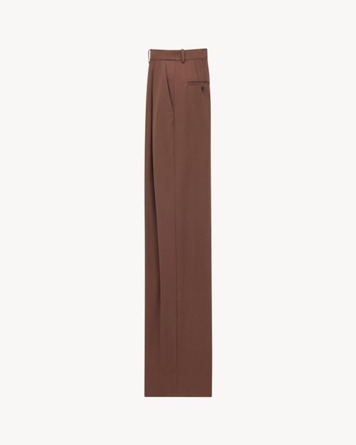 Saint Laurent Brown Wide-Leg Pants