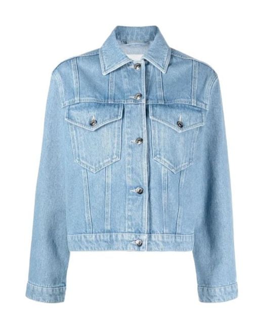 Nanushka Blue Light Wash Denim Jacket