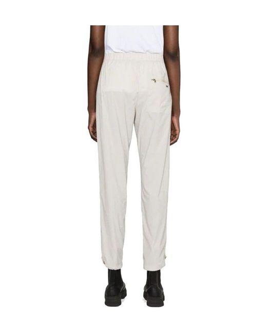 Herno Gray Logo-Plaque Tapered Trousers