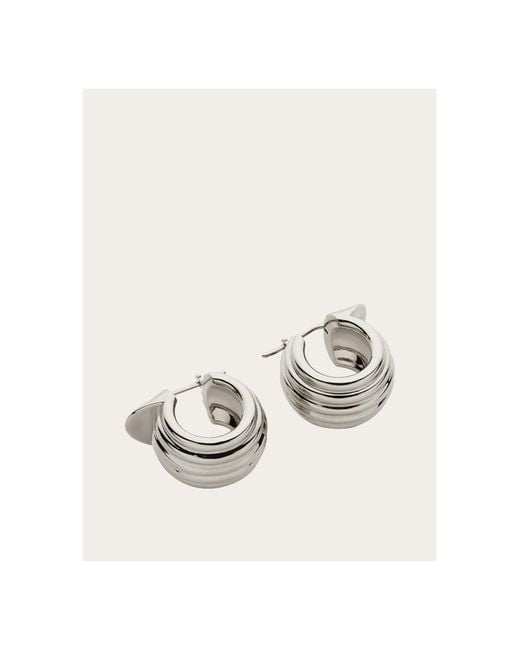 Ferragamo White Ring Earrings