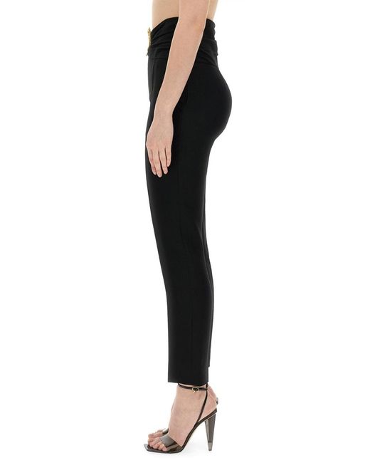 Moschino Black Logo Logo Casual Pants