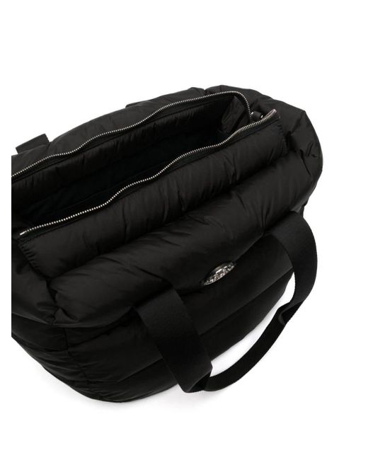 Moncler Black Logo Patch Puffer Tote Bag