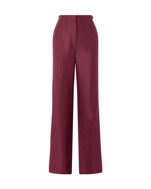 Gabriela Hearst Vesta Wool, Silk And Linen-Blend Flared Pants