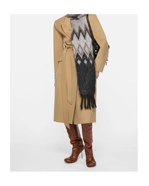 Acne Natural Double-Breasted Wool Coat