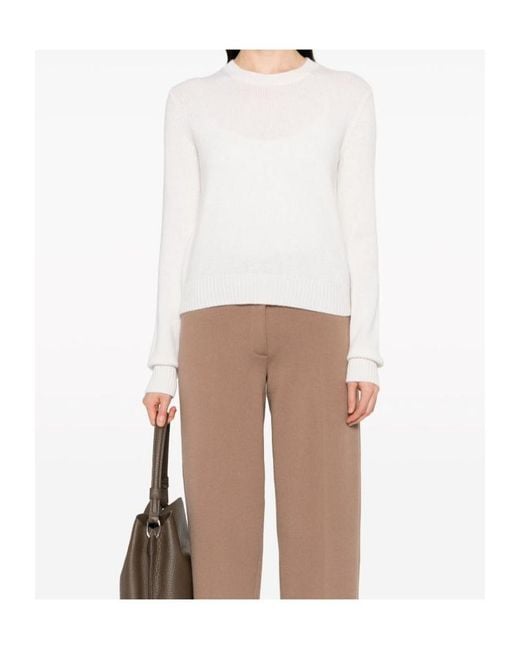 Lisa Yang White Mable Sweater Knitwear