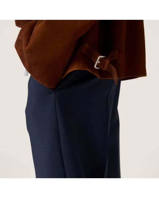 Miu Miu Brown Waxed Suede Jacket