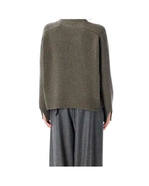 Soeur Gray Ribbed-Hem Sweater