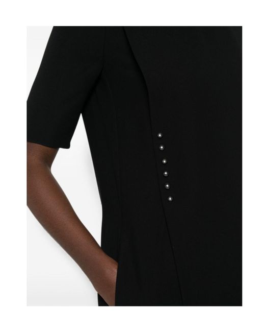 Emporio Armani Black Stud-Embellished Mini Dress
