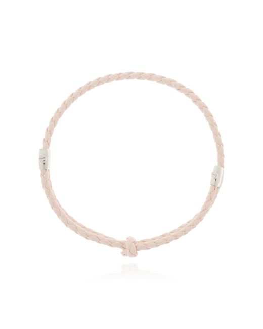 Bottega Veneta White Braided Design Bracelet for men