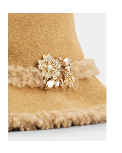 Roger Vivier Natural Floral Fisherman Hat